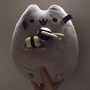 cute pusheen the cat eating sushi plush
